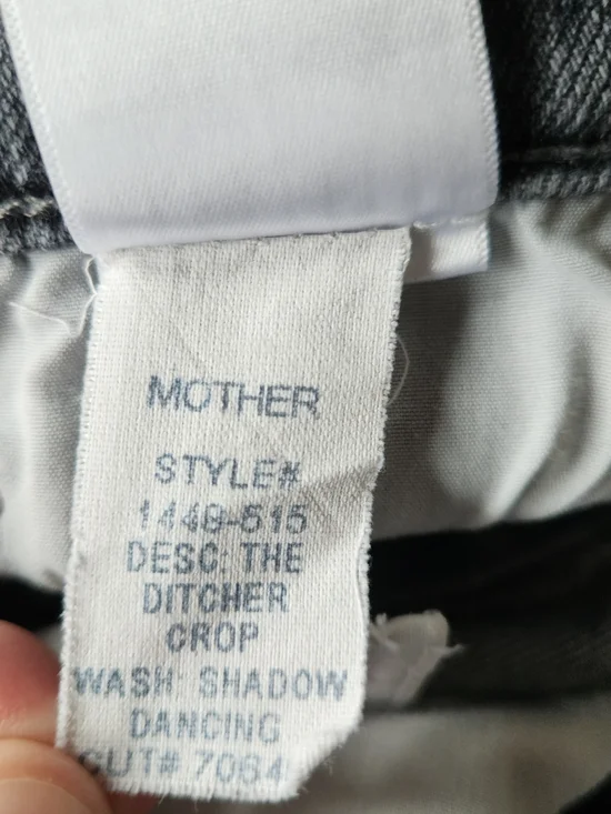 MOTHER Superior Women's Jeans 25 The Ditcher Crop Shadow Dancing Gray Wash - Picture 9 of 12